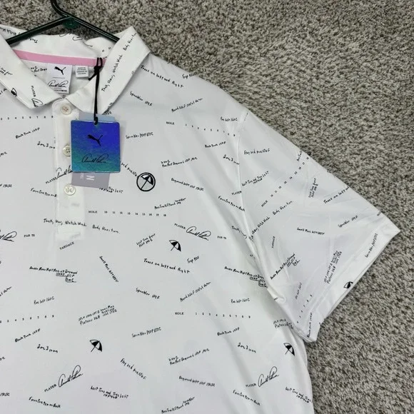 NEW Puma Polo Shirt Men XL Arnold Palmer Cloudspun Scorecard Golf Performance - Picture 4 of 16